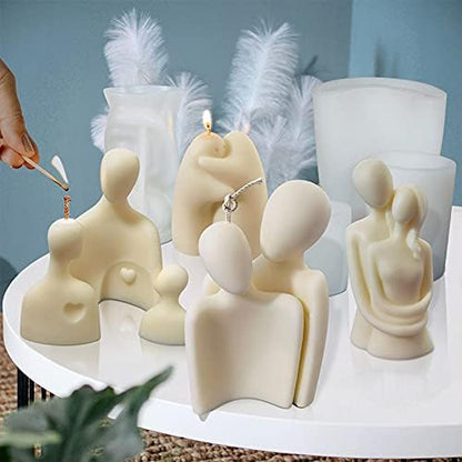 Love Couple Silicone Resin Mold - Boy and Girl Couple DIY Aromatherapy Decoration
