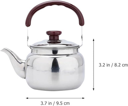 LIFKOME Whistling Water Kettle Traditional Tea Pot Stainless Steel Water Boiling Kettle 750ml Stovetop Kettle with Handle for Home Hotel