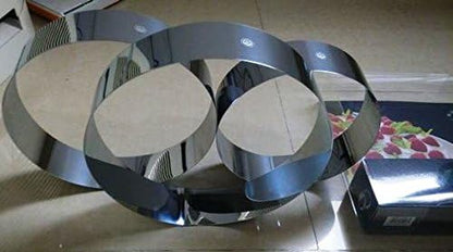 NewlineNY Stainless Steel Cake Mousse Rings for creating Round Appetizers, Molded Salads, Cakes, Mousse and Desserts, 3 Round Cake Mousse Flan Rings 8", 9.5" 10.5" Set