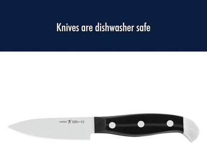 HENCKELS Statement Razor-Sharp 3-inch Compact Chef Knife, German Engineered Informed by 100+ Years of Mastery, Black/Stainless Steel
