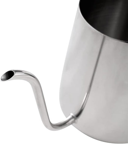 Restaurantware Restpresso 12 Ounce Gooseneck Kettle, 1 Dishwashable Pour Over Kettle - With Thermometer Hole, Non-Stick Coating, Stainless Steel Stovetop Kettle, Built-In Handle, - Restaurantware