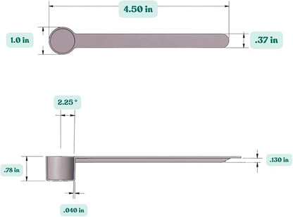 1/2 Tablespoon (1.5 Teaspoon | 7.5 mL) Long Handle Scoop for Measuring Coffee, Grains, Protein, Spices and Other Dry Goods (Pack of 10)