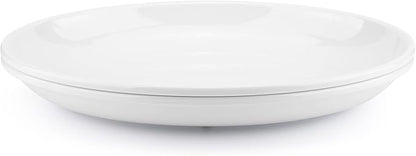 KOXIN-KARLU Melamine Large Serving Platter, 16-inch Oval Serving Plates, White Serving Tray for Entertaining Party, 100% Melamine Serving Dish for Appetizers Meat Food, Set of 2