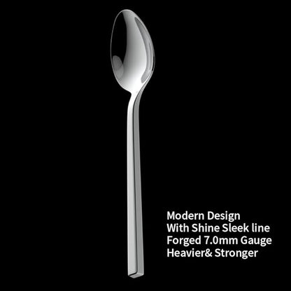 Alata Cube 45-Piece Forged Stainless Steel Flatware Set Cutlery Set,Service for 8,Silver Finish,Dishwasher Safe