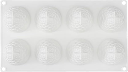 Pastry Tek 8 Cavities Pineapple Mold, 1 Oven-Ready Pineapple Jello Mold - Flexible, Freezable, White Silicone Tropical Fondant Mold, Easy Release, For Baking - Restaurantware