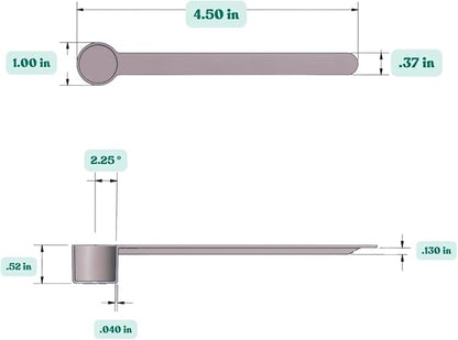 1 Teaspoon (1/3 Tablespoon | 5 mL) Long Handle Scoop for Measuring Coffee, Pet Food, Grains, Protein, Spices and Other Dry Goods (Pack of 5)