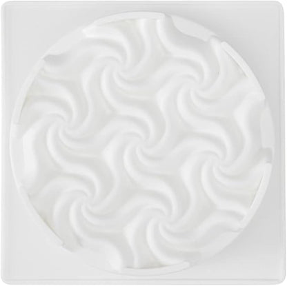 Restaurantware Pastry Tek 6.8 Inch Swirl Cake Pan 1 Oven-Ready Silicone Bundt Cake Pan - Flexible Freezable White Silicone Small Cake Mold Easy Release For Baking Desserts