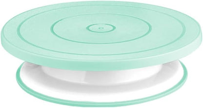 Cake Decorating Turntable,Cake Decorating Supplies With Decorating Comb/Icing Smoother(3pcs),2 Icing Spatula With Sided & Angled … (Green/6pcs)