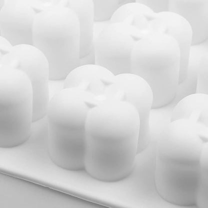 DIY 3D Candle Mold Handmade Aromatherapy Soy Wax Candle Silicone Mold Plaster Candles Mould UV Epoxy Resin Soap Molds (15 Cavity)
