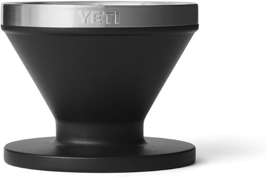 YETI Pour Over Coffee Maker Accessory Ramblers, Designed for Perfect Coffee Extraction Anywhere, Stainless Steel, fits any V60 Filter, Black