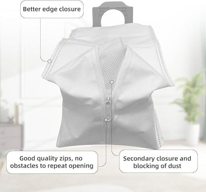 6 Pack Reusable Zipper Bags for Roborock Revo Series, S8 MaxV Ultra, 3L Large Capacity by Funway Design, Dust Vacuum Bag