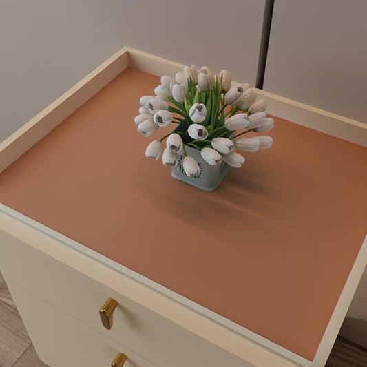Night Stand Cover - 14x14 Inch Waterproof Easy to Clean Can Conceal Flaws Protector The Table Top from Scratches Used for Dining (Brown+Gray 14x14)