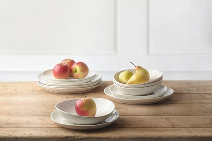 Portmeirion Sophie Conran 12 Piece Coupe Dinnerware Set - Dinner Plates, Side Plates & Bowls, Porcelain Kitchen Tableware for Everyday Dining & Entertaining - Durable & Dishwasher Safe