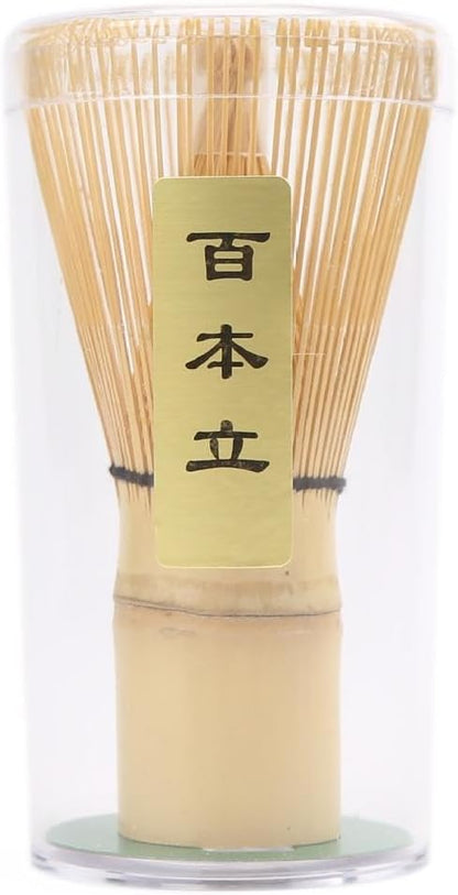 Matcha Whisk Holder Matcha Chasen Whisk Stand Ceramic Holder fit for Traditional Japanese Tea Ceremony Starter Matcha Tools Bowl (Yellow bamboo whisk)