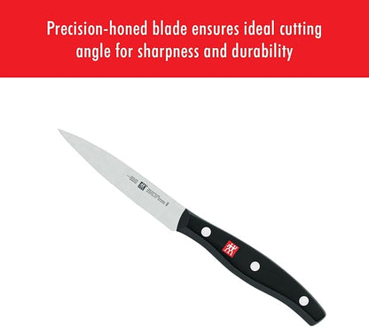 ZWILLING Twin Signature 4-inch Razor-Sharp German Paring Knife, Made in Company-Owned German Factory with Special Formula Steel perfected for almost 300 Years, Dishwasher Safe