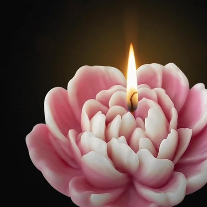 Love Heart Flower Candle Mold for Candle Making Cute 3D Molds for Candles Non-Stick Mould Chocolate Candies Dessert Flower Molds Silicone for Crafts Resin Soap Aroma Candles Mold Home Decoration