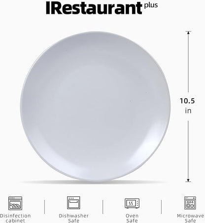 Stoneware Coupe Commercial Grade Dinnerware, Matte White, Plate 10.5", Case of 12