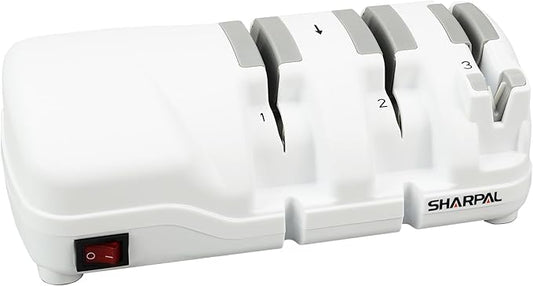 SHARPAL 198H Electric Knife Sharpener, Premium Durable Monocrystalline Diamond Wheels, Professional Knife Sharpening for All Knives–Japanese, Chef's, and Pocket Knives, Quick & Effortless Razor-Sharp