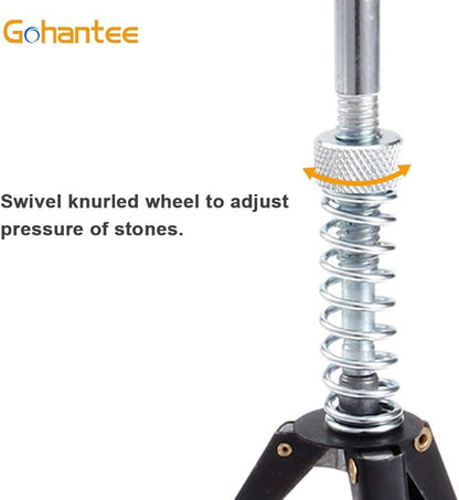gohantee Engine Cylinder Hone Deglazer Adjustable 1-1/4" to 3-1/2" Diameter with 3-Piece 2" Long Stones 220 Grit