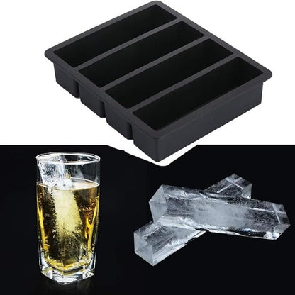 2-Piece Silicone Ice Tray Set, suitable for whiskey, cocktails, or butter molds. Freezer molds with dust covers, easy to unmold and clean, reusable.