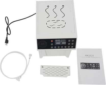 8L/2.11gal Commercial Steam Milk Frother, 3000W 5-Gear Fast Heating Milk Steamer Machine Electric Steam Milk Frothing Machine Espresso Coffee Milk Foam Machine for Bar Cafe