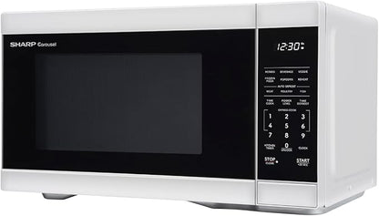 SHARP Countertop Microwave Oven with Removable 12.4" Carousel Turntable, 1000 Watt, 1.1 Cubic Feet, White