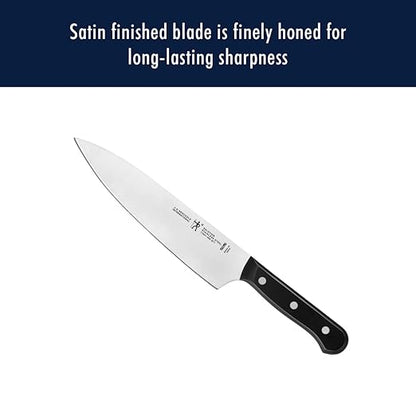 HENCKELS Solution Razor-Sharp 10-pc Knife Set, Chef Knife, Bread Knife, German Engineered Informed by 100+ Years of Mastery, Black/Stainless Steel