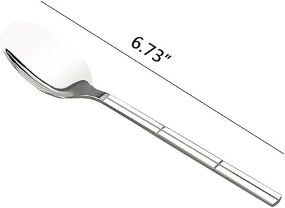 Stainless Steel Flatware Dessert Spoon, Set of 12