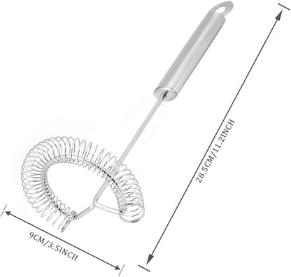 Whisk,Spiral Whisks Egg Beater for Blending Mixing Stirring, Non-Stick Stainless Steel Whisk,11.2 inch