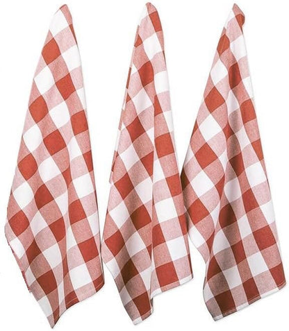 Urban Villa Cloth Napkins Rust Checks Dinner Napkins Set of 12 20X20 100% Cotton Absorbent Washable Durable Reusable Cloth Napkins Ideal for Farmhouse Party Thanksgiving Harvest Fall Dinner Napkins