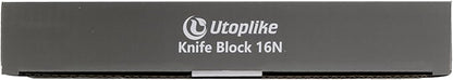 Utoplike In-drawer Knife Block Bamboo Kitchen Knife Drawer Organizer Large, Handle Steak knife Holder without Knives, Fit for 16 Knives and 1 Sharpening Steel (Knives & Sharpening Not Included)