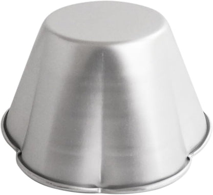 Aluminum Muffin Pans, Flower Shape Deep Egg Tart Mold, Jello Pudding Cup Molds, Baking Cupcake, Tartlets, 3.7" x 2" x 2.2" - 6 Pack