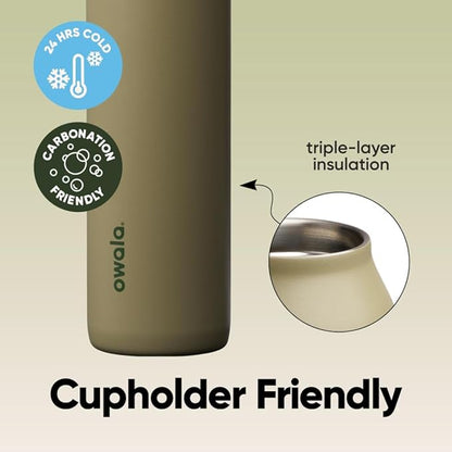 Owala FreeSip Twist Insulated Stainless Steel Water Bottle with Straw for Sports and Travel, BPA-Free, 24-oz, Off Road