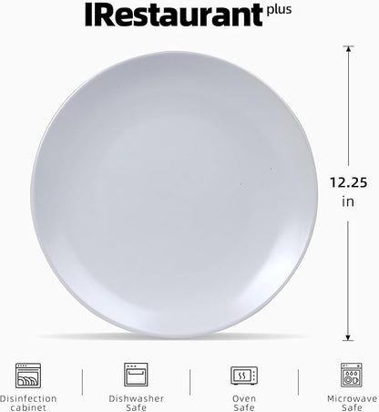 Stoneware Coupe Commercial Grade Dinnerware, Matte White, Plate 12.25", Case of 12