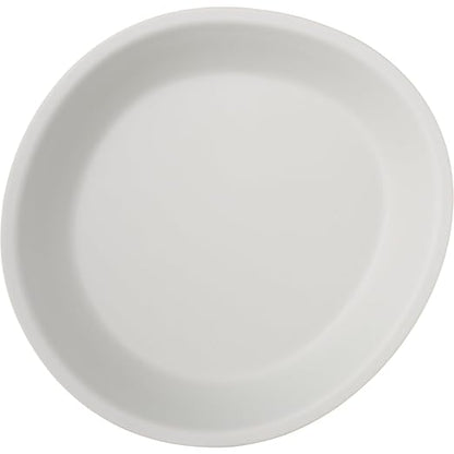Carlisle FoodService Products Ridge Resuable Plastic Plate Coupe Plate for Home and Restaurant, Melamine, 10 Inches, Cement, (Pack of 12)