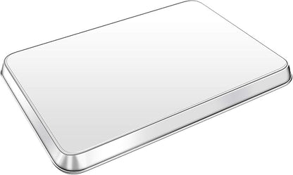 Baking Sheet, Yododo Stainless Steel Baking Pans Tray Cookie Sheet Toaster Oven Tray Pan Cookie Pan, Non Toxic & Healthy, Superior Mirror Finish & Rust Free, Easy Clean & Dishwasher Safe - 19.6 inch