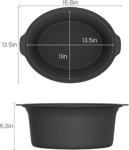 HOMECOOKIN Slow Cooker, Extra Large 10 Quart Digital Programmable Slow Cookers with Timer, Dishwasher Safe Glass Lid & Crock, Kitchen Appliance for Families and Gatherings, Brown