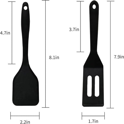 Mini Small Spatula, 2 Pieces Flexible Nonstick Brownie Silicone Tiny Spatula