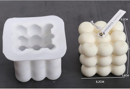 DIY 3D Candle Mold Handmade Aromatherapy Soy Wax Candle Silicone Mold Plaster Candles Mould UV Epoxy Resin Soap Molds (1 Big Cavity)