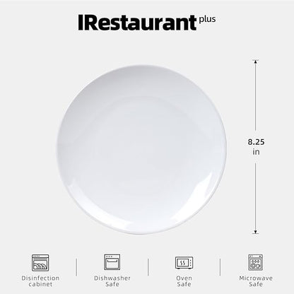 Stoneware Coupe Commercial Grade Dinnerware, Bright White Plate 8.25", Case of 24