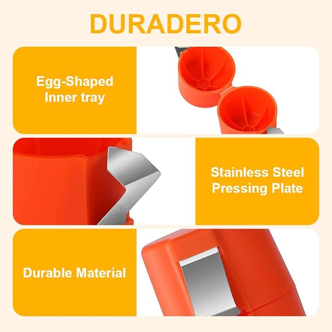 2025 Premium Egg Shell Opener, Egg Shell Cutter Eggs Shell Separator for Raw Eggs, Multifunctional Egg Cutter Egg Cracker Separator for Home Kitchen Gadgets (Red)