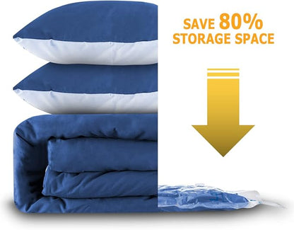 Vacuum Storage Bags 8 Large(31.49"x23.62"), Plastic Packaging Bags,Space Saver Sealer Bags, Airtight Compression Bags for Clothes, Pillows, Comforters, Blankets, Bedding