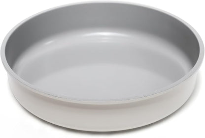 9.5 Inch Round Cake Pan,Cast Aluminum Bakeware Ceramic Nonstick for Cake Baking,Oven and Dishwasher Safe(Beige)