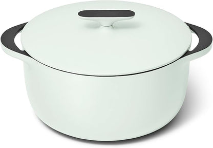 Caraway Enameled Dutch Oven - 6.5 qt Cast Iron Dutch Oven With Lid - 3 Layer Enamel Coating - No Seasoning Required - Compatible With All Stovetops - Oven Safe - No Forever Chemicals - Light Mist