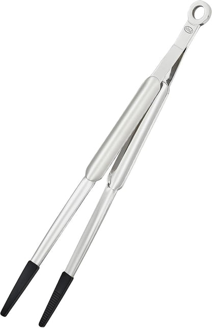 Rosle 12986 Stainless Steel Fine Tipped with Silicone Needle-Nose Pliers Cooking Tongs