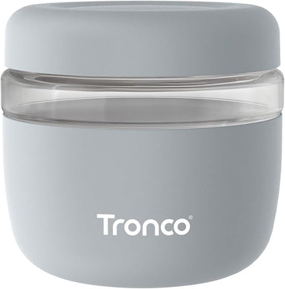 Tronco 24 oz Glass Food Storage Containers with Lids, Airtight, Leak & Spill Proof Glass Lunch Bowls for Meal Prep, Salad, Yogurt, Soup & Stew, Microwave & Dishwasher Safe, BPA-Free, Set of 1