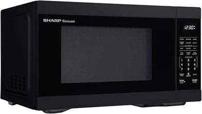 SHARP Countertop Microwave Oven with Removable 12.4" Carousel Turntable, 1000 Watt, 1.1 Cubic Feet, Black