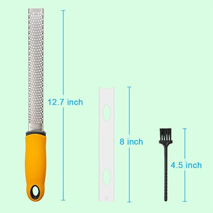 Lemon Zester, Hand Cheese Grater, Zester Grater with Handle, with Razor-Sharp Stainless Steel Blade, Protective Cover and Cleaning brush, Dishwasher Safe, by NSpring
