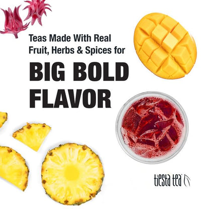 Tiesta Tea - Pineapple Sangria Cold Brew, Loose Leaf, Premium Low Caffeinated Iced Blend, 10 Packets, Brews One 64oz Pitcher