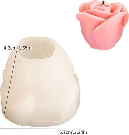 2 Pack Rose & Succulent Silicone Molds for Candle Making & Home Decor